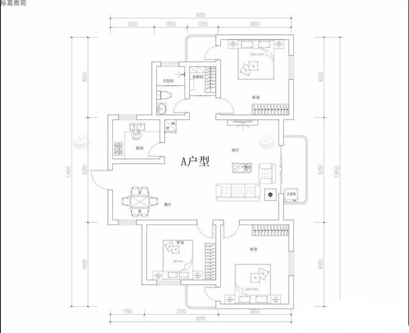 海南海口东岸裕嘉雅苑户型图-陵水诚房网