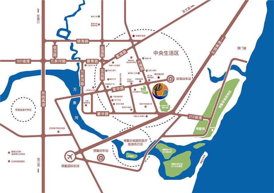 海城时代广场交通图