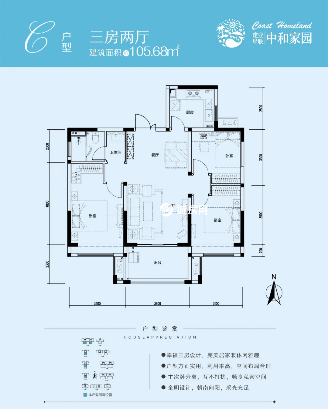 海南澄迈建业星联中和家园户型图-陵水诚房网